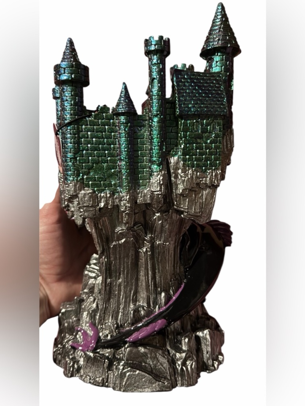 New Malificent Dragon Castle Pedestal for Bath & Body Works 3-wick candle - Picture 2 of 5